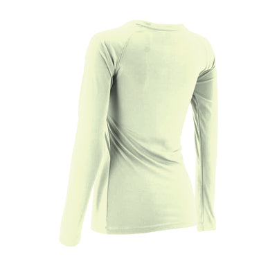 Aquaflauge Pale Yellow UPF 30 Sun Protection Long Sleeve Performance Shirt - Women's