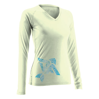 Aquaflauge Pale Yellow UPF 30 Sun Protection Long Sleeve Performance Shirt - Women's