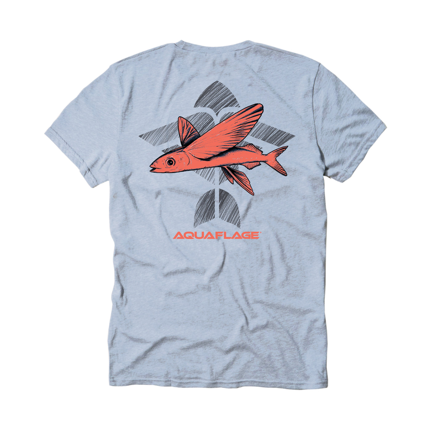 Flying Fish Short Sleeve Light Blue Heather T-Shirt - Men's