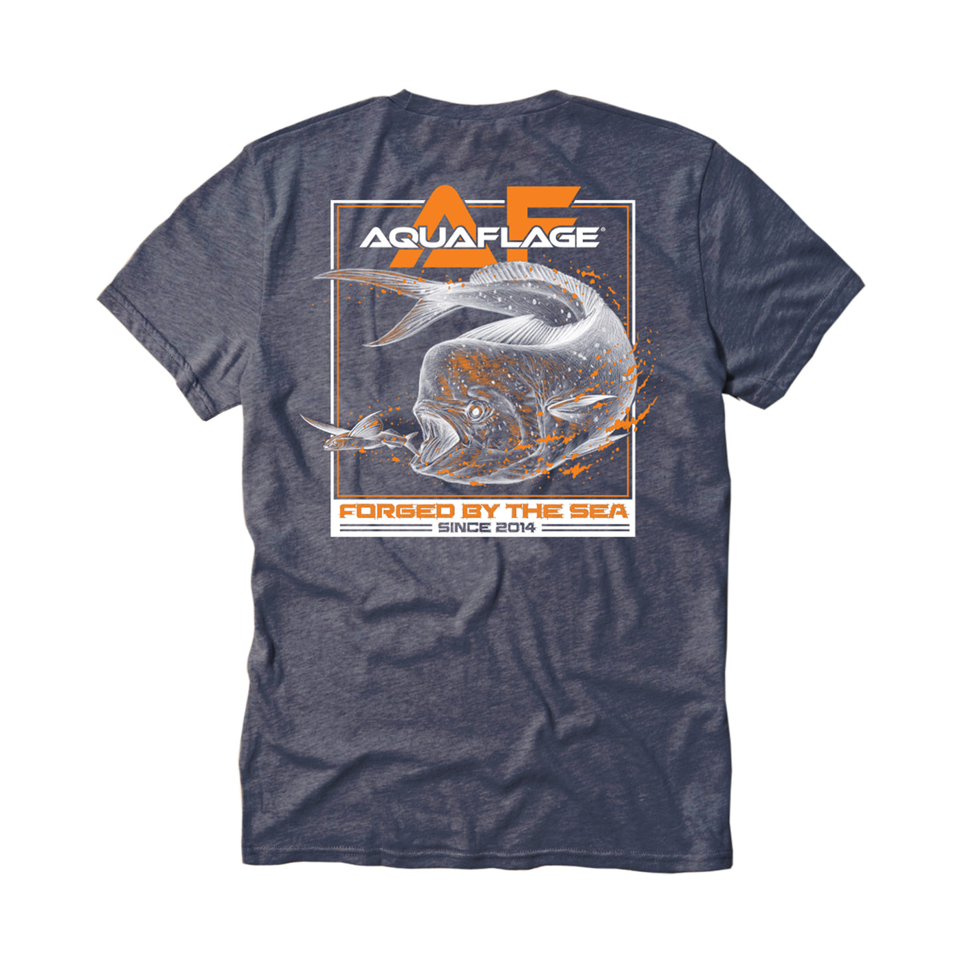 Forged by the Sea Men's Short Sleeve Navy Heather T-Shirt