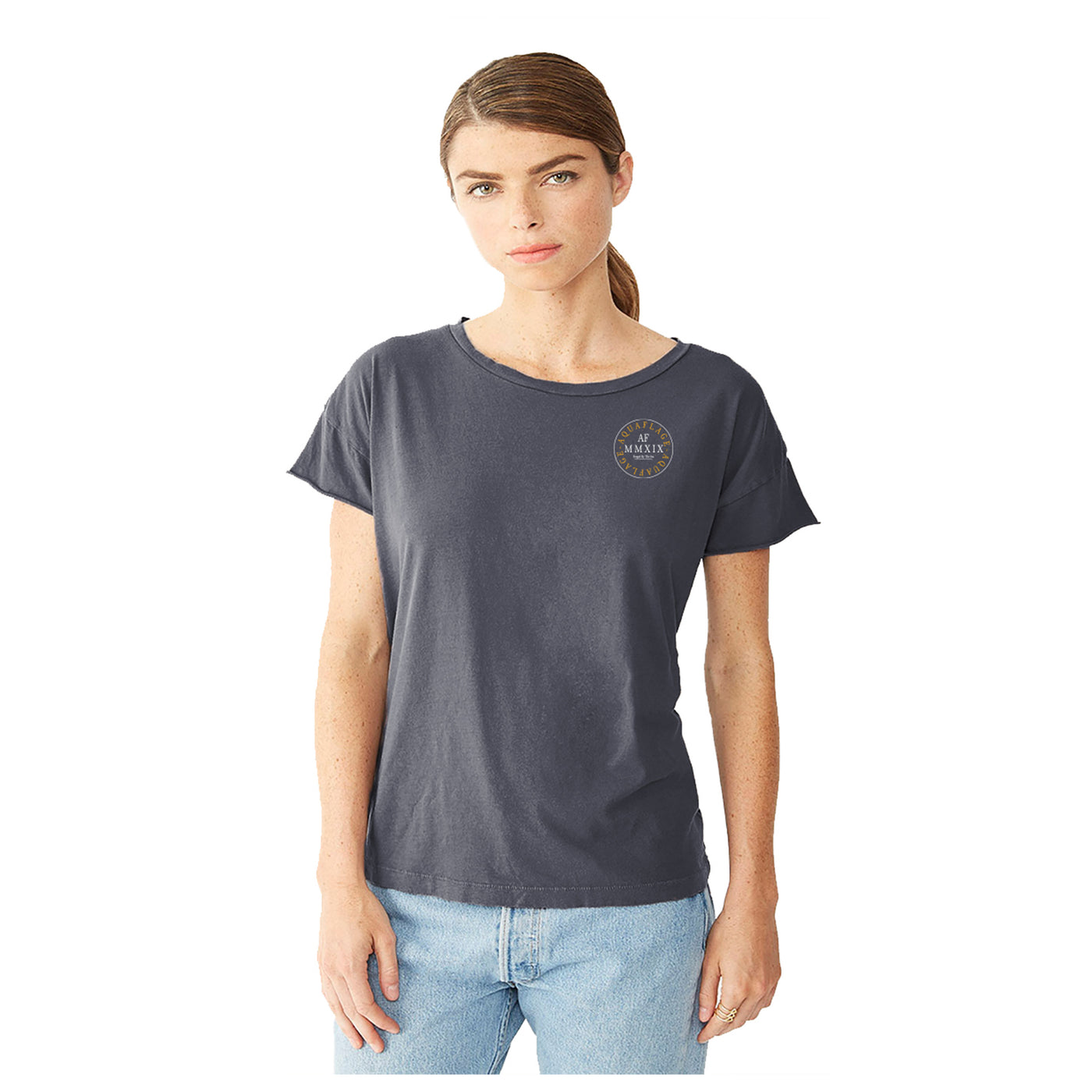 Hibiscus Coal Short Sleeve T-Shirt - Women's