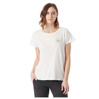 Hibiscus White Short Sleeve T-Shirt - Women's