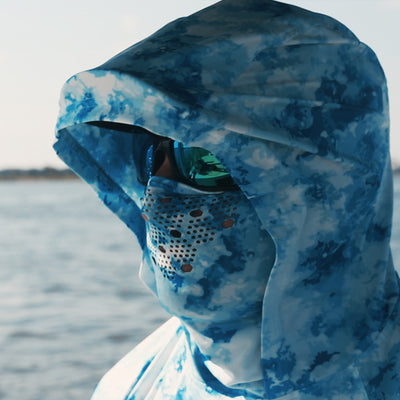 Rubicon Shield Seagrass/Grey Performance Hoodie With Mask - Men's