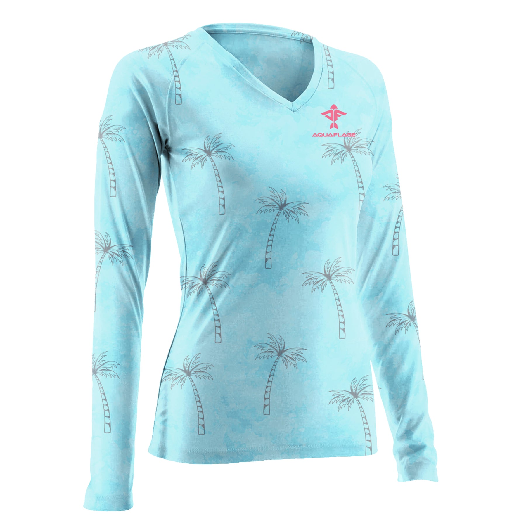 Aquaflage Palm Skies UPF 50 Sun Protection Long Sleeve Performance Shi