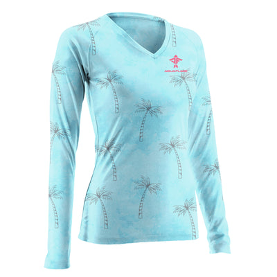 Aquaflage Palm Skies UPF 50 Sun Protection Long Sleeve Performance Shirt - Women's