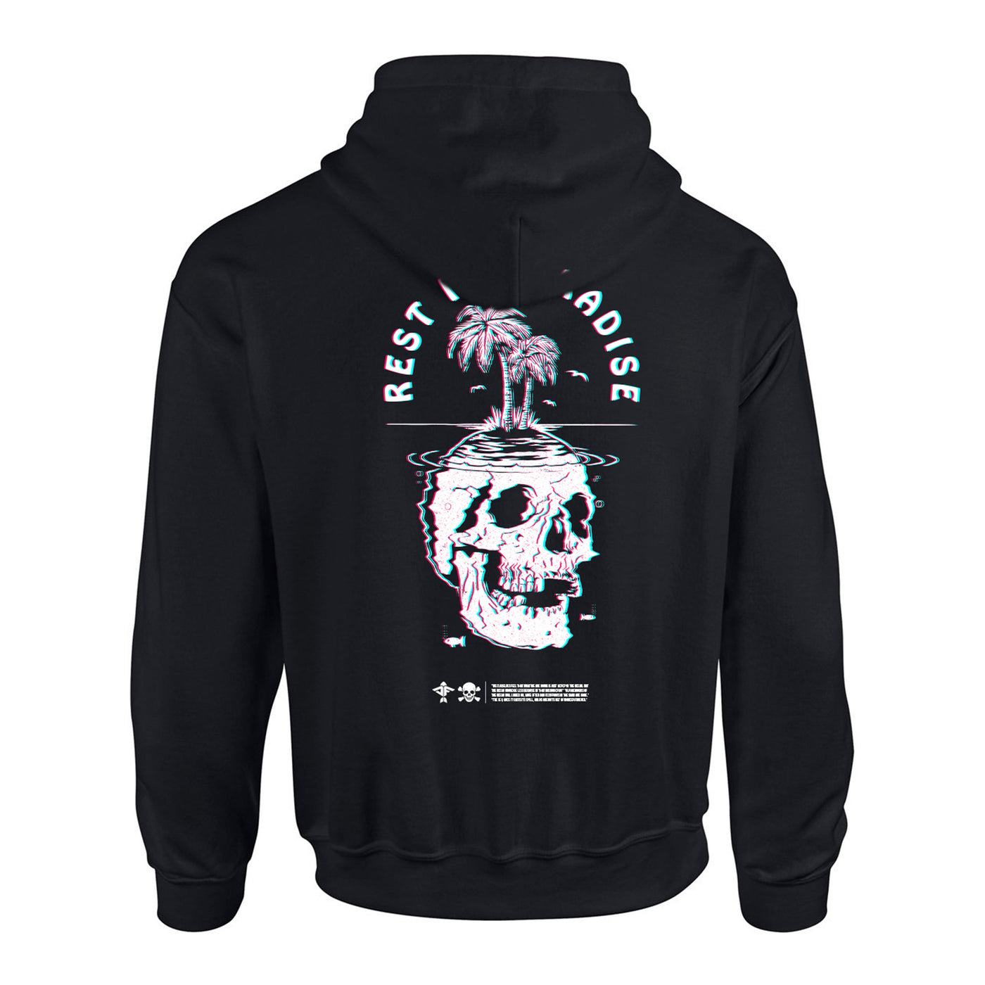 Black Cotton Hoodie - Men's