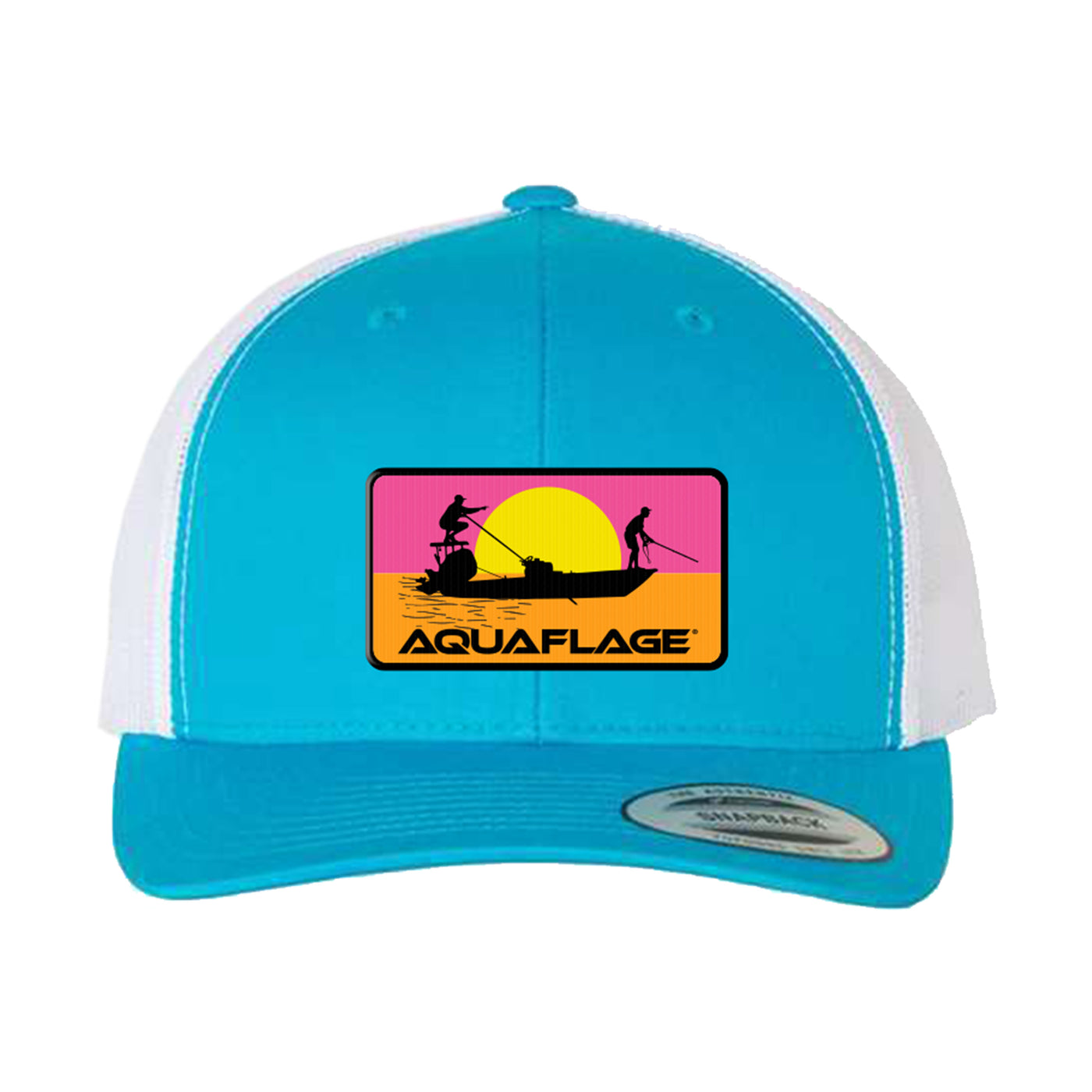 Endless Fishing Rectangle Patch Bahama Blue/White Trucker Hat