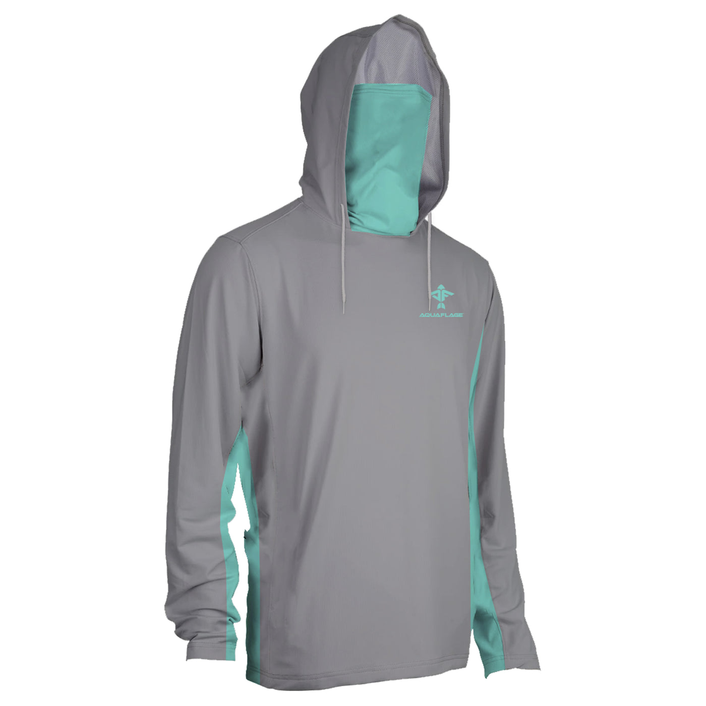 Rubicon Shield Seagrass/Grey Performance Hoodie With Mask - Men's