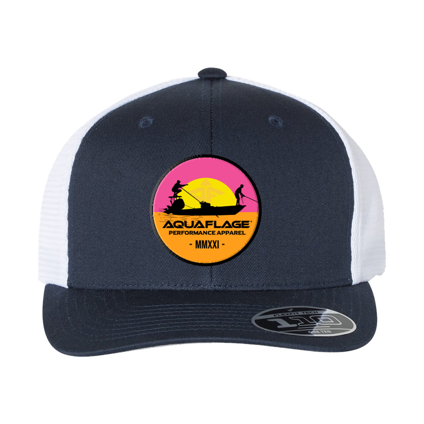 Endless Fishing Circle Patch Navy/White Trucker Hat