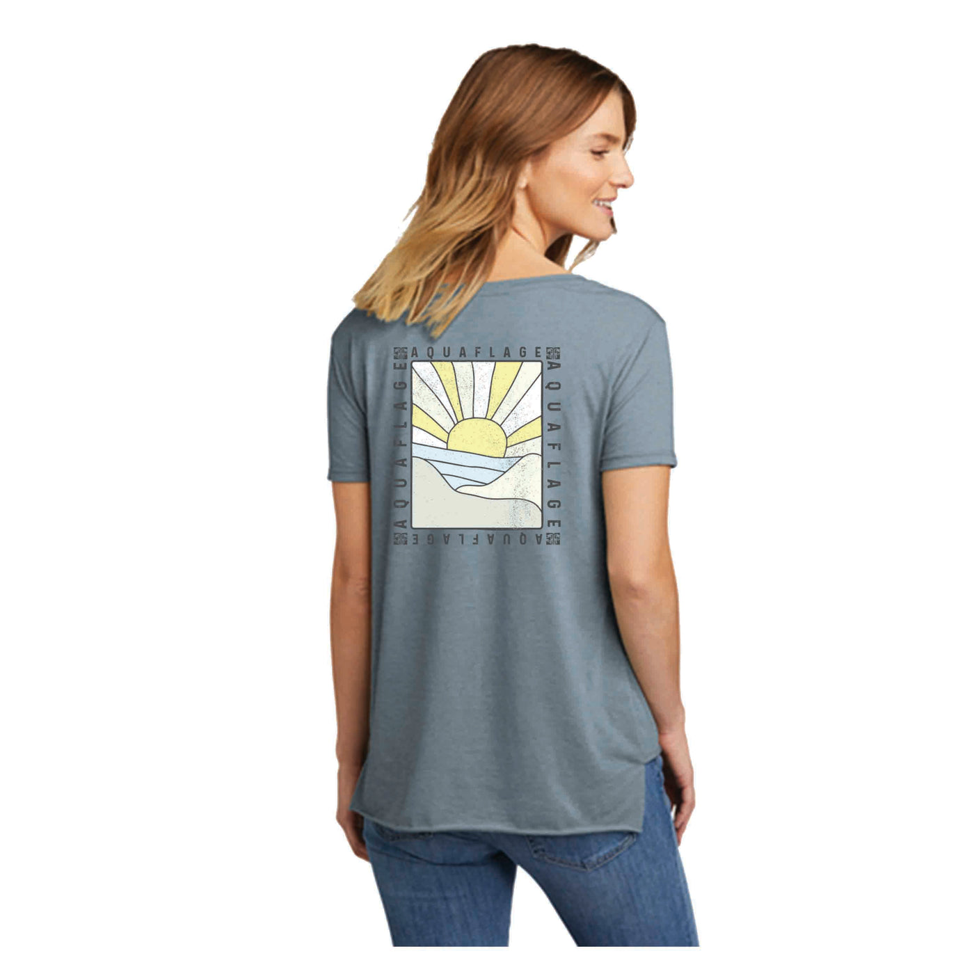Sunrise Stone Wash Denim T-Shirt - Women's