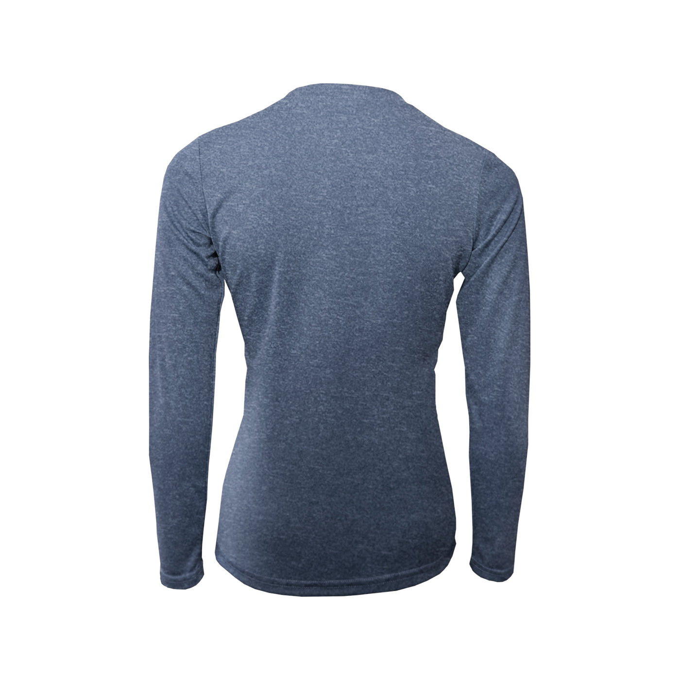 Women's Heather Navy Performance Long Sleeve