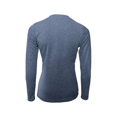 Women's Heather Navy Performance Long Sleeve