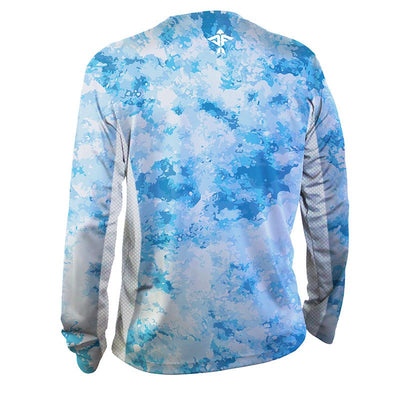 Clouds Men's Long Sleeve Performance Mesh Shirt - aquaflauge