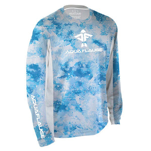 Clouds Men's Long Sleeve Performance Mesh Shirt - aquaflauge