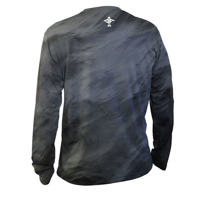 Storm Series Grey Men's Long Sleeve Performance Shirt - aquaflauge